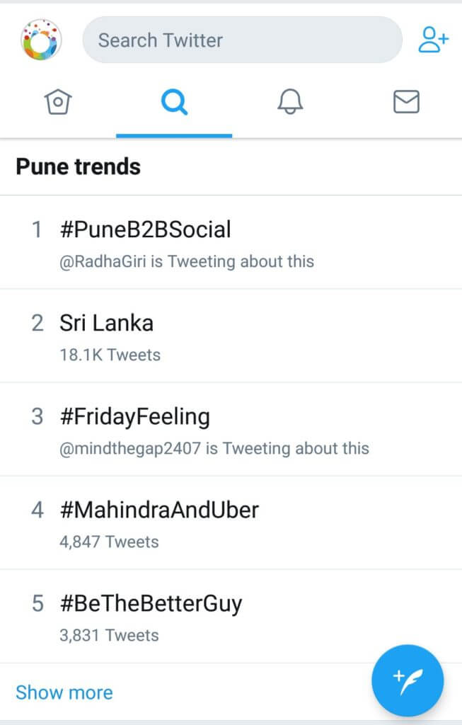 PuneB2BSocial Twitter Trending